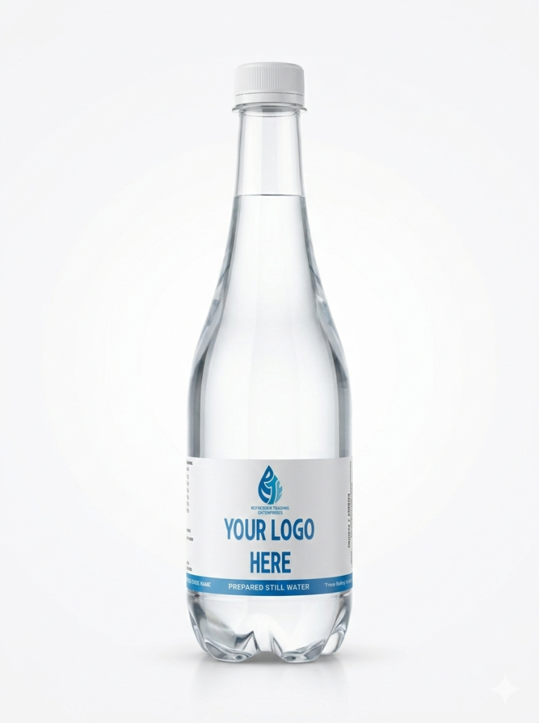 Custom Branded Sparkling Water 500ml Slim Bottle Case of 50